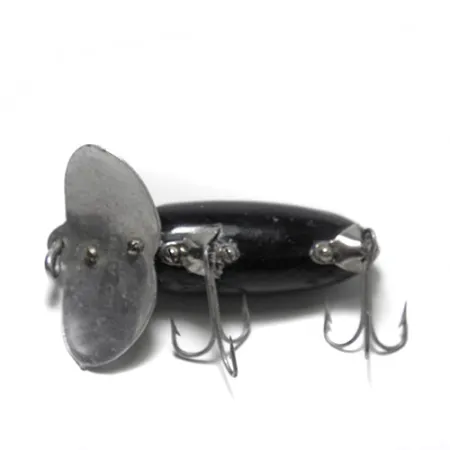 Vintage Fred Arbogast Jitterbug, 1/3oz Black fishing lure #0158
