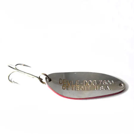 Vintage Eppinger Dardevle Devle Dog, 1/3oz Red / White fishing spoon #0169