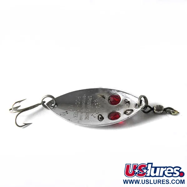 Vintage Red Eye Hofschneider, 1/4oz Nickel / Red Eyes fishing spoon #0172