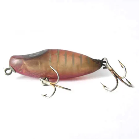 Vintage Heddon River Runt , 1/3oz Red / Yellow Stripes fishing lure #0173