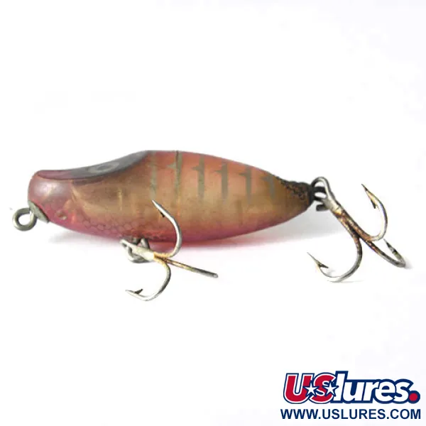 Vintage   Heddon River Runt , 1/3oz Red / Yellow Stripes fishing lure #0173