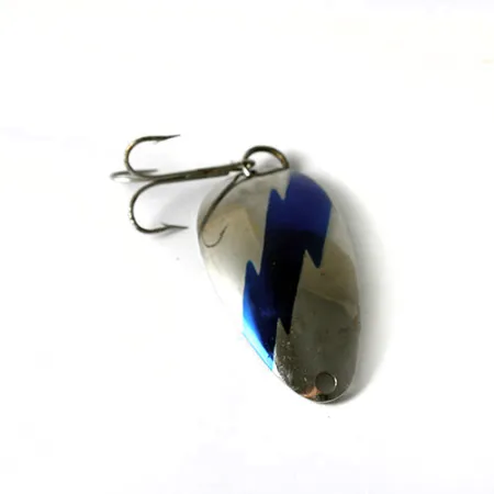 Vintage Other RED EYE, 2/5oz Nickel / Blue fishing spoon #0174