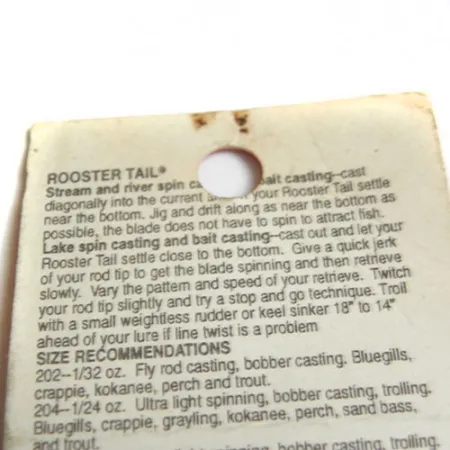 Yakima Bait Worden’s Original Rooster Tail, 1/8oz Yellow / Black spinning lure #0183