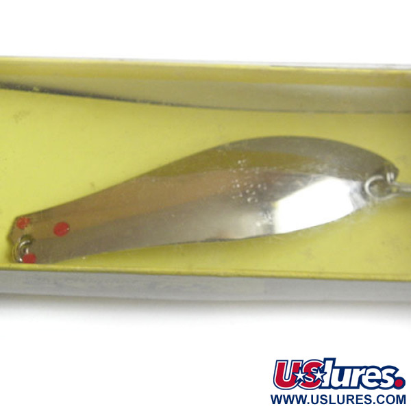  Prescott Spinner Little Doctor 275, 1oz Nickel / Red dots fishing spoon #0185