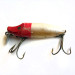 Vintage   Heddon River Runt Spook, 2/5oz Red / White fishing lure #0187