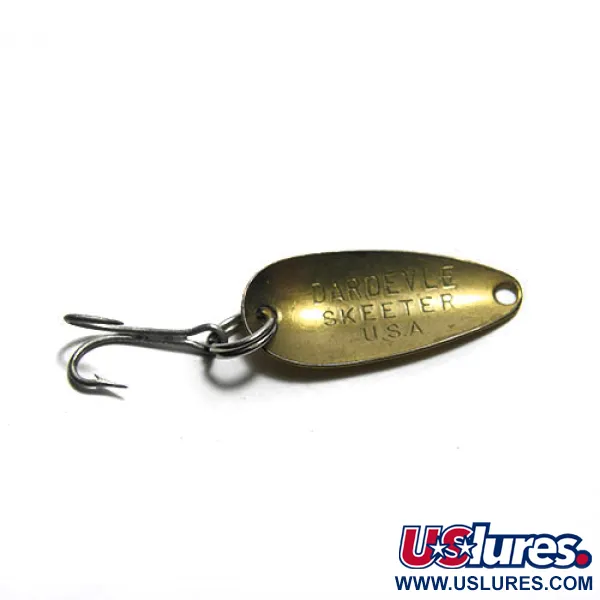 Vintage   Dardevle Skeeter Eppinger, 1/32oz Yellow / Red Five of Diamonds fishing spoon #0190