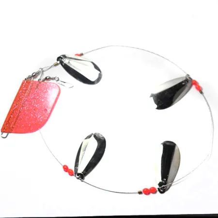 Vintage Luhr Jensen Les Davis Lake Troll Troll Lure, 3/4oz Nickel / Pink fishing #0192