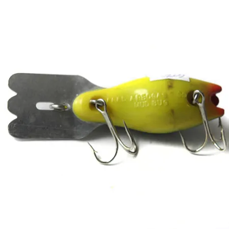 Vintage Mud Bug Fred Arbogast, 1/3oz Green / Yellow / Gray fishing lure #0209