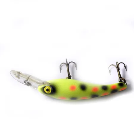 Vintage Cotton Cordell Wally Diver , 1/2oz Yellow / Black / Red fishing lure #0210