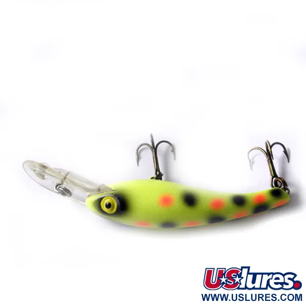 Vintage   Cotton Cordell Wally Diver , 1/2oz Yellow / Black / Red fishing lure #0210