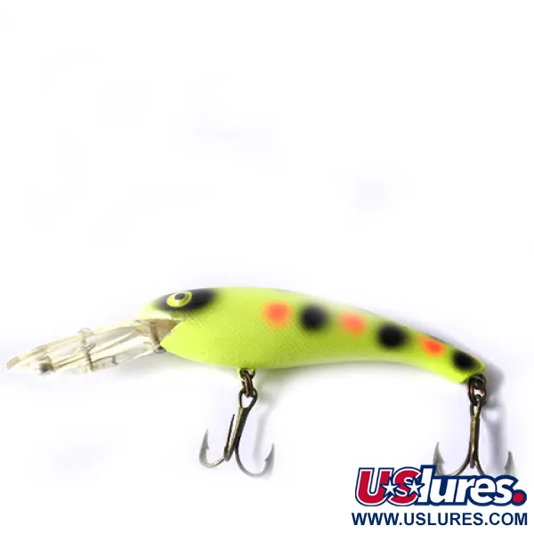 Vintage   Cotton Cordell Wally Diver , 1/2oz Yellow / Black / Red fishing lure #0210