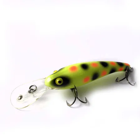 Vintage Cotton Cordell Wally Diver , 1/2oz Yellow / Black / Red fishing lure #0210