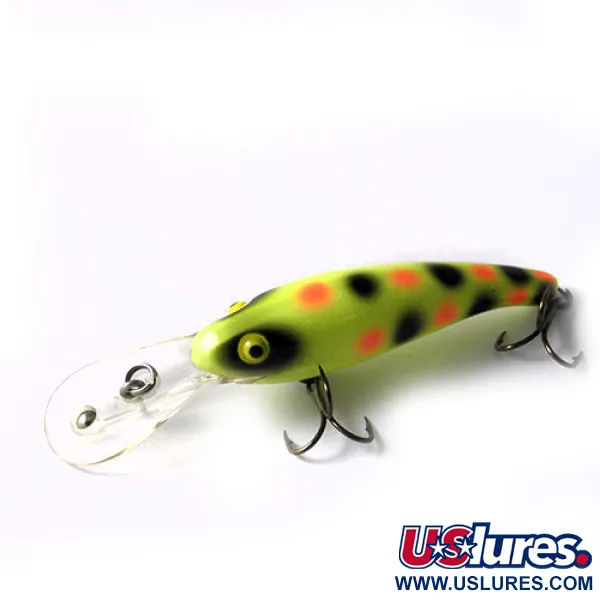 Vintage   Cotton Cordell Wally Diver , 1/2oz Yellow / Black / Red fishing lure #0210