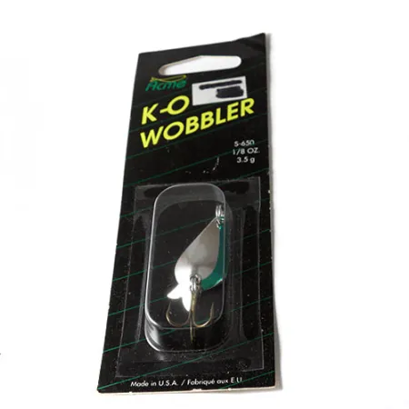 Acme  ACME K.O. Wobbler, 1/8oz Nickel / Green fishing spoon #0215