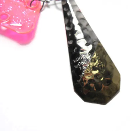 Vintage Luhr Jensen Ford Fender Lake Troll Troll Lure, 3/16oz Nickel / Golden / Pink fishing #0218