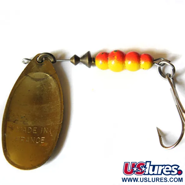 Vintage   Mepps Aglia 5, 1/2oz Golden spinning lure #0224