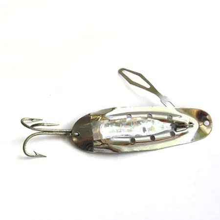 Vintage Rustowicz Charger №3, 1/2oz Nickel / Hologram fishing spoon #0231