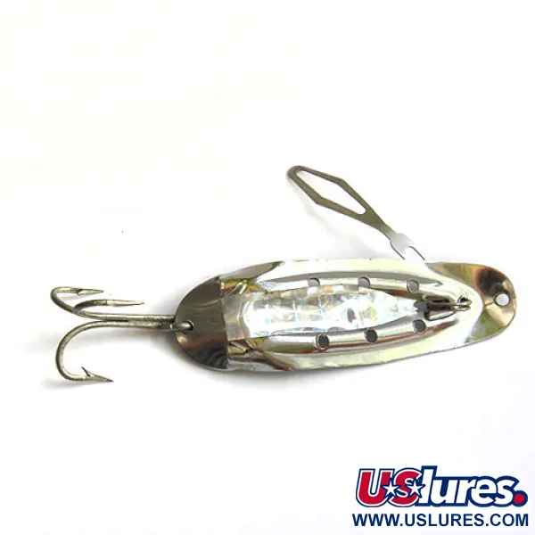 Vintage Rustowicz Charger №3, 1/2oz Nickel / Hologram fishing spoon #0231