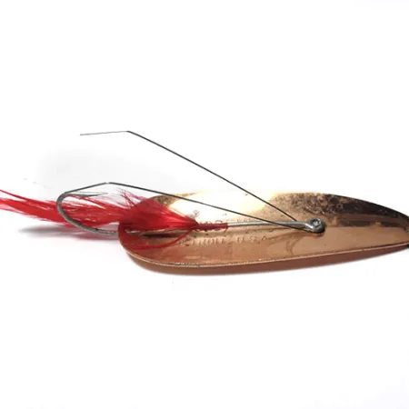 Vintage Eppinger Dardevle Feathered Weedless, 1oz Copper fishing spoon #0241