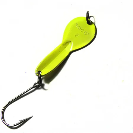 Vintage Luhr Jensen Loco 2, 1/3oz Yellow / Red fishing spoon #0246