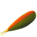 Vintage   Johnson Silver Minnow, 1/2oz Orange / Green fishing spoon #0255