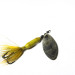 Vintage  Yakima Bait Worden’s Original Rooster Tail 1, 3/32oz Nickel / Yellow spinning lure #0264