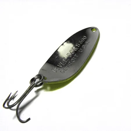 Vintage Eppinger Dardevle Devle Dog, 1/3oz Bright Yellow / Red fishing spoon #0267