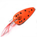 Vintage  Eppinger Dardevle Dardevlet Feathered Weedless, 3/4oz Bright Orange / Black fishing spoon #0276