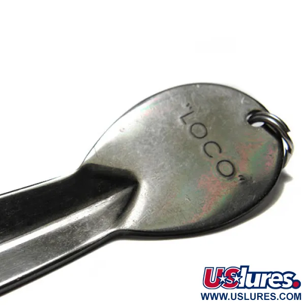Vintage Loco Luhr Jensen , 3/4oz Black / Hologram fishing spoon #0281