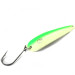 Vintage  Eppinger Dardevle Flutter-Chuck, 1/4oz White / Fluorescent Green fishing spoon #0284