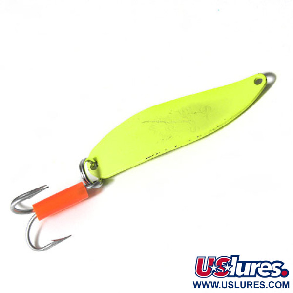 Vintage   Mepps syclops 1, 2/5oz Fluorescent Yellow, Chartreuse fishing spoon #0293