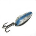 Vintage  Seneca Little Cleo (Hula Girl), 1/3oz White / Blue / Glitter fishing spoon #0296