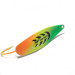 Vintage   Mepps Timber Doodle 0, 1/4oz Gold / Fluorescent Green / Yellow / Orange fishing spoon #0310