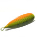 Vintage   Johnson Silver Minnow Weedless, 1/3oz Green / Orange fishing spoon #0313