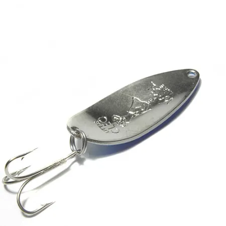 Vintage Seneca Little Cleo (Hula Girl), 1/2oz White Pearl / Blue fishing spoon #0314