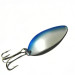 Vintage  Seneca Little Cleo (Hula Girl), 1/2oz White Pearl / Blue fishing spoon #0314