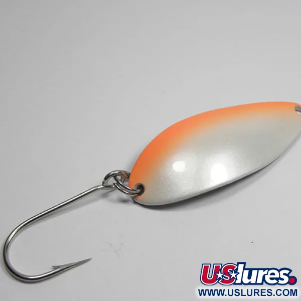 Vintage Seneca Little Cleo (Hula Girl), 1/2oz White / Orange fishing spoon #0345