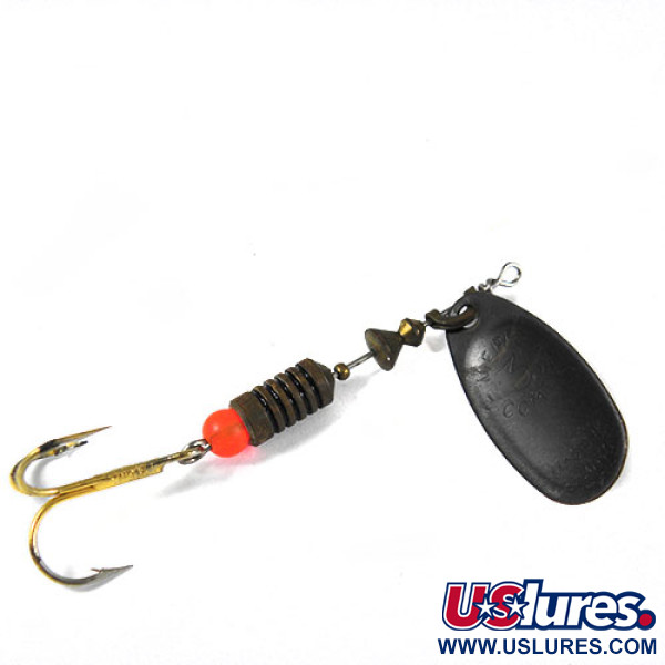 Vintage   Mepps Black Fury 3, 1/4oz Black / Bright Orange spinning lure #0360