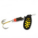 Vintage   Mepps Black Fury 3, 1/4oz Black / Yellow spinning lure #0359