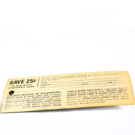 Mepps Aglia 1, 1/8oz Brass spinning lure #0362