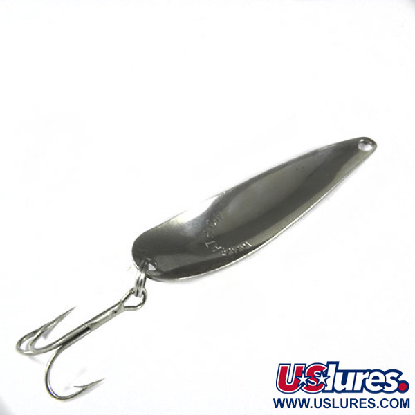 Vintage  Marathon Bait Company Marathon, 1/4oz Nickel / Blue fishing spoon #0387