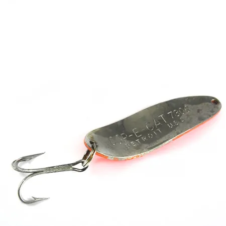 Vintage Eppinger Dardevle Cop-E-Cat, 1/3oz Orange / Black fishing spoon #0393