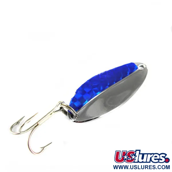 Vintage  TODDCO Main liner, 2/5oz Nickel / Blue fishing spoon #0395