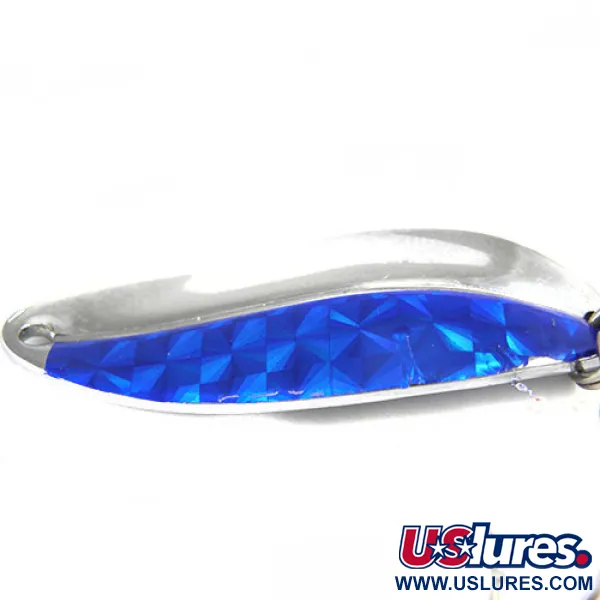 Vintage  TODDCO Main liner, 2/5oz Nickel / Blue fishing spoon #0395