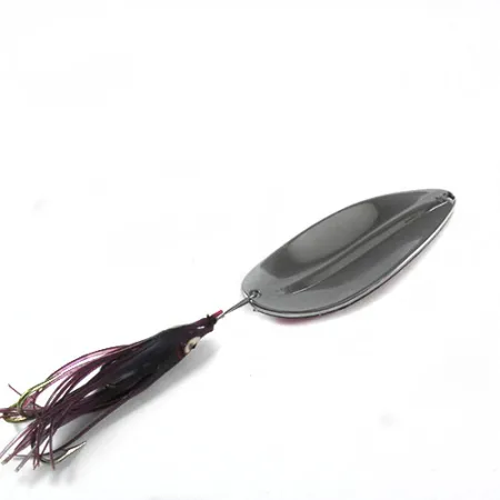 Vintage TODDCO Main liner Squid, 3/4oz Black / Pink Hologram fishing spoon #0396