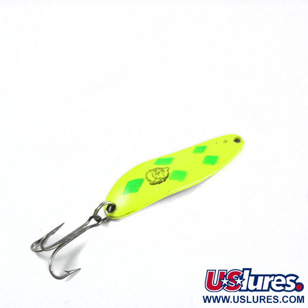 Vintage  Eppinger Dardevle Cop-E-Cat 7300, 1/3oz Fluorescent Yellow / Green fishing spoon #0407