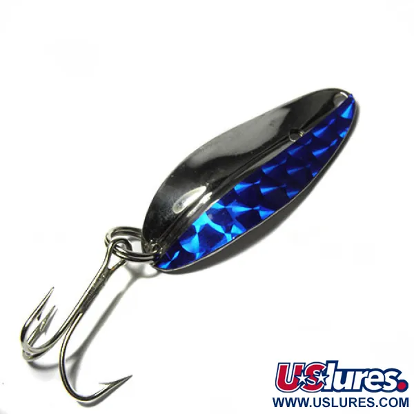 Vintage TODDCO Main liner , 2/5oz Nickel / Blue fishing spoon #0412
