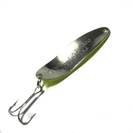 Vintage Eppinger Dardevle Cop-E-Cat 7300, 1/3oz Fluorescent Yellow / Green fishing spoon #0416