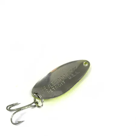 Vintage Eppinger Dardevle Devle Dog 5200, 1/4oz Fluorescent Yellow / Green fishing spoon #0421