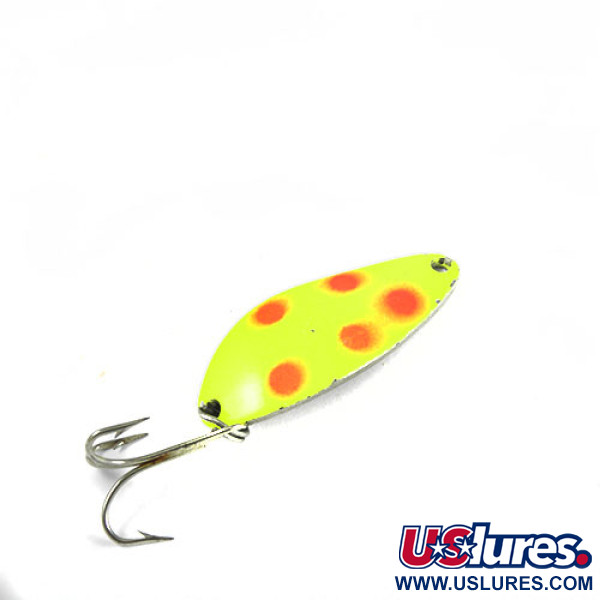 Vintage   Little Cleo Seneca 0427, 1/4oz Yellow / Red fishing spoon #0427